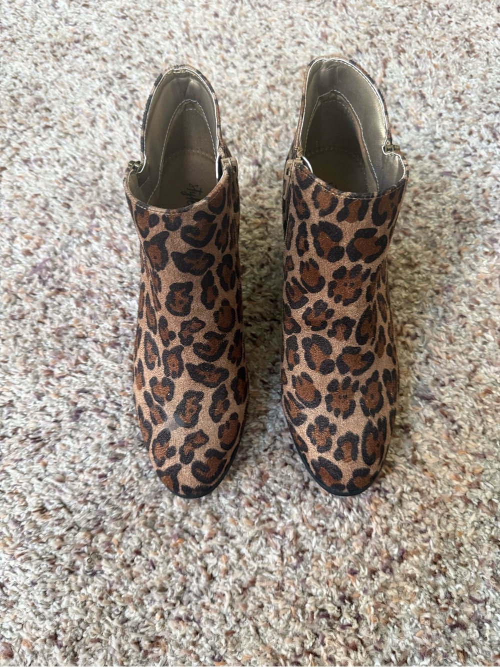 Style & Co. Leopard Print Ankle Booties in Brown and Black